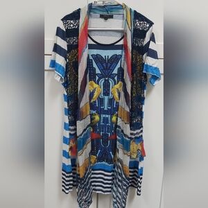 Cativa colorful short sleeved tunic